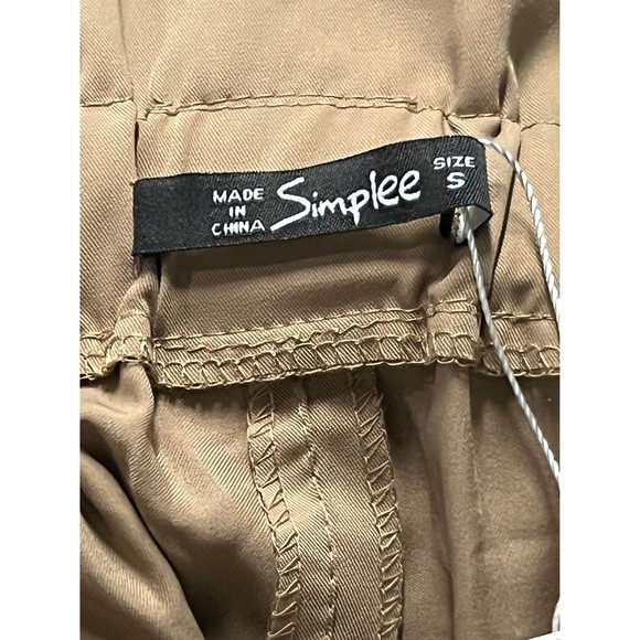 New Simplee Women’s Khaki Pants Size Small - Picture 5 of 5